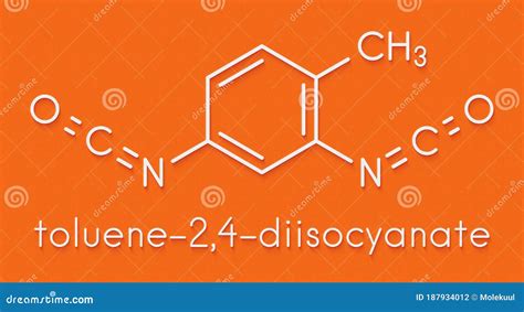 Toluene Diisocyanate Molecule Made With Balls Conceptual Molecular