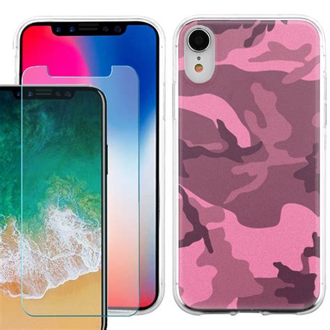 Phone Case For Apple Iphone Xr Slim Fit Tpu Case With Tempered Glass