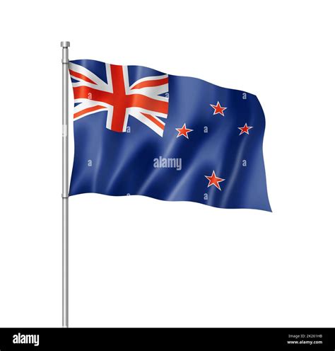 New Zealand Flag Isolated On White Stock Photo Alamy