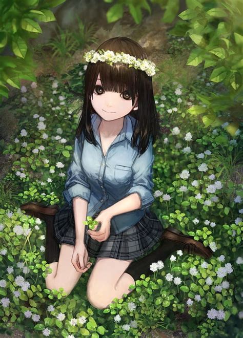 Anime Girl Flower Crown