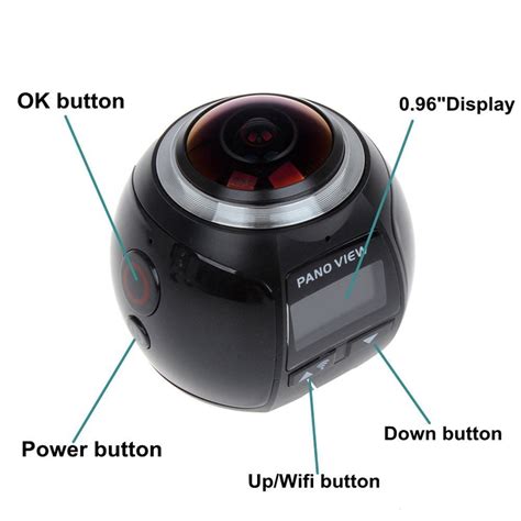 4K 360 Action Camera Panoramic Camera 2448 2448 Ultra HD Panorama 360