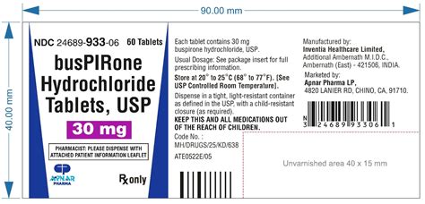 Buspirone Hydrochloride Tablet