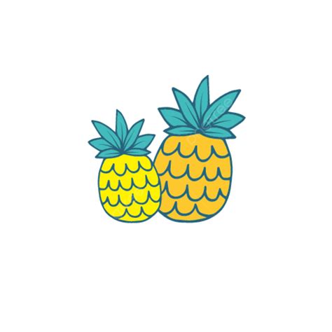 Gambar Vektor Kartun Ananas Buah Buah Nanas Kartun Png Dan Vektor Dengan Background