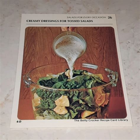 Other The Betty Crocker Recipe Card Library Replacement Cards Salads 1971 Poshmark