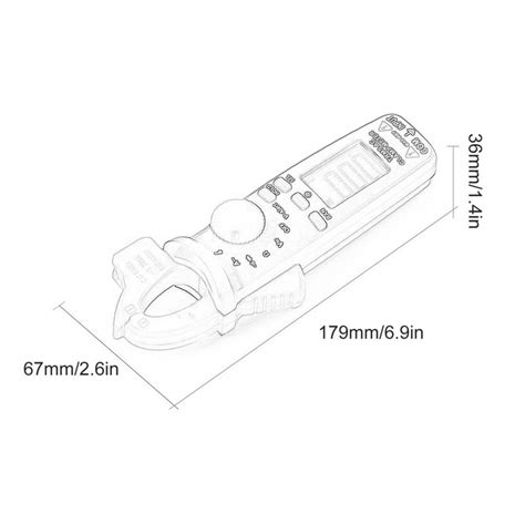 ACM91 dijital kelepçe metre true rms DC AC akım 10 Grandado