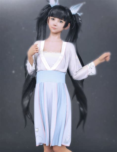 DForce Hanfu Dress For Genesis 8 Female S Daz 3D