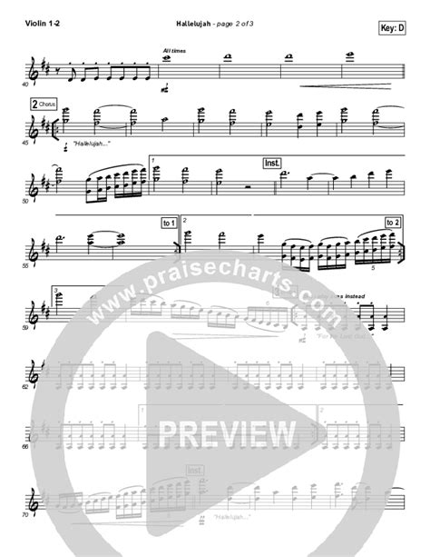 Hallelujah Violin Sheet Music Pdf North Point Worship Praisecharts