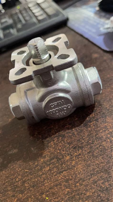 Three Way Ball Valve Npt Bspp Bspt Threaded End Reduce Bore Way