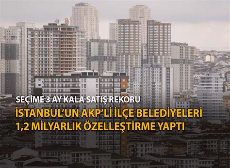 İstanbuldaki AKP li ilçe belediyeleri yılın ilk üç ayında 1 2 milyar