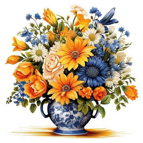 Premium Photo Vase Of Flower Clipart In Vivid Detail