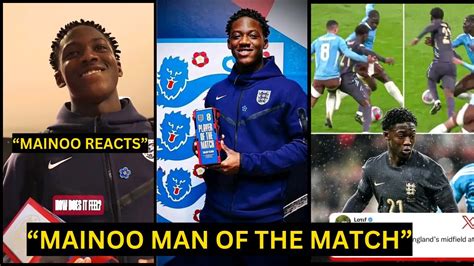 Kobbie Mainoo S Emotional Reaction To Receiving Motm For His