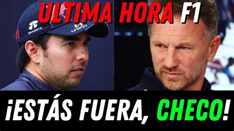 Horner Amenaza Con Romper El Contrato De Checo P Rez Despu S Del Gp De