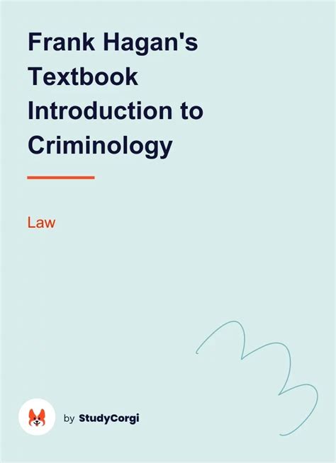 Frank Hagan S Textbook Core Concepts In Criminology Free Essay Example