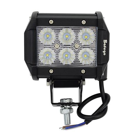 1x Safego Led 4 Inch 18w Led Work Light Bar 12v Flood Spot Light For