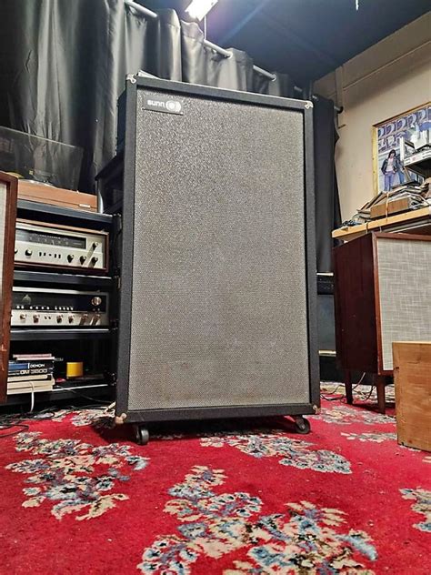 Vintage 1966 Sunn 4x12 Guitarbass Cabinet Clean Reverb