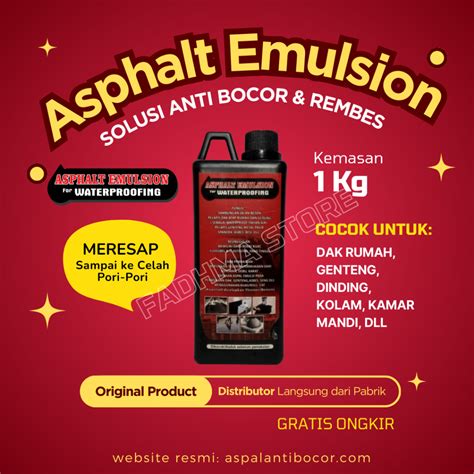 Jual Aspal Cair Pelapis Anti Bocor Ukuran Kg Asphalt Emulsion