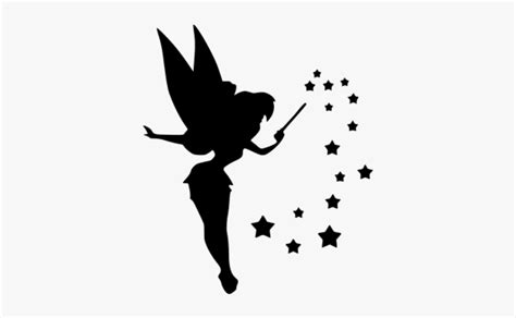 Tinkerbell 1 Decal Sticker - Tinkerbell Black And White, HD Png ...