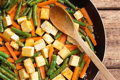 Sriracha Tofu Green Bean And Carrot Stir Fry Recipe