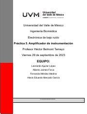 Actividad Amplificador Instrumental Pdf Universidad Del Valle De