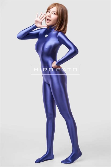 Satin Spandex Catsuit Navy Blue Shiny Hiro Gato Inc In 2022