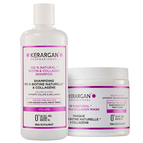 Kerargan Volumen Duo Shampoo Haarmaske Mit Biotin Kollagen 1000