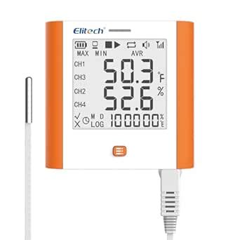 Elitech GSP 8 Registrador De Registro De Datos De Temperatura Y Humedad