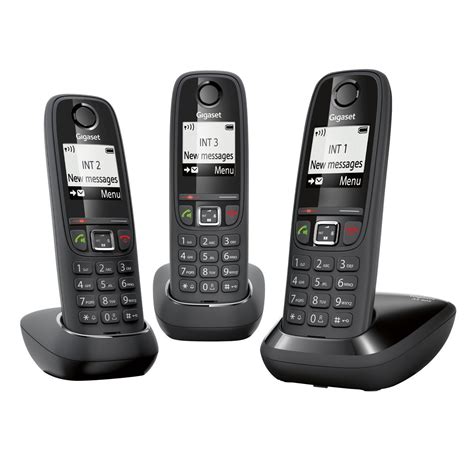 Gigaset As Trio Telefono Cordless Dect Gap Nero Francia Amazon