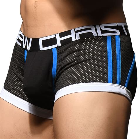 Andrew Christian Show It Sports Mesh Trunks Black Inderwear