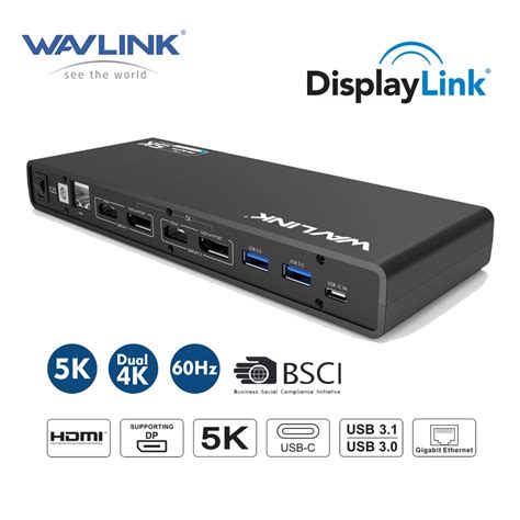 Wavlink Universal Docking Displaylink Hub 5k Dual 4k Hdmi Display Port