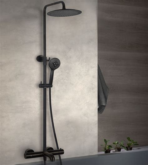 Colonne Bain Douche Thermostatique Ruby Black Paini Robinetterie