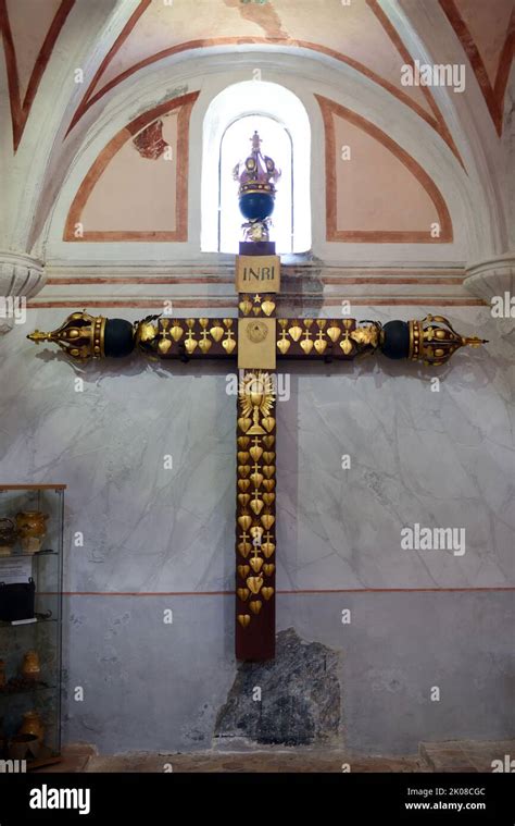 Mission Cross Inside A Chapel In The C Th Romanesque Church Of Nortre