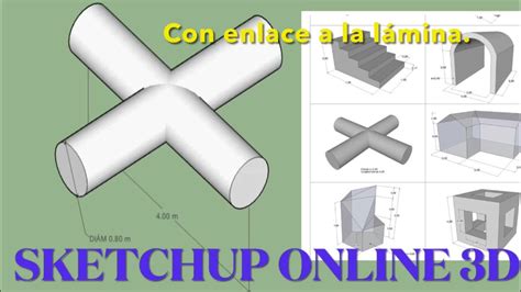 Sketchup Online D Dibujar La Intersecci N De Cilindros Drawing