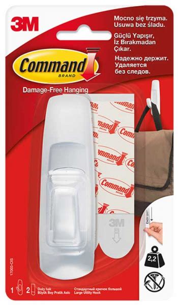 Купить Крючок 3M Command 17003, большой, белый, 7100107761, Крючок ...