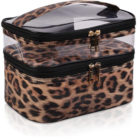 Imerelez Double Layer Cosmetic Bag Makeup Bag Toiletry Bag Large Travel