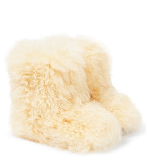 Shearling Boots In White Loro Piana Kids Mytheresa