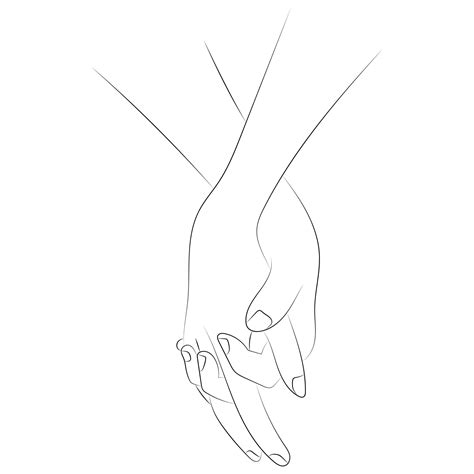 Premium Vector Holding Hands One Line Style Illustration Couple