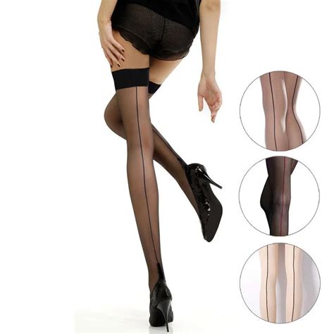 Women Sexy Thin Sheer Stockings Long Over Knee Stocking Anti Slip