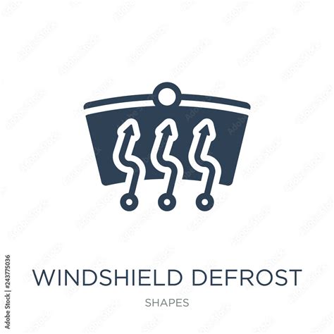 Windshield Defrost Icon Vector On White Background Windshield Defrost