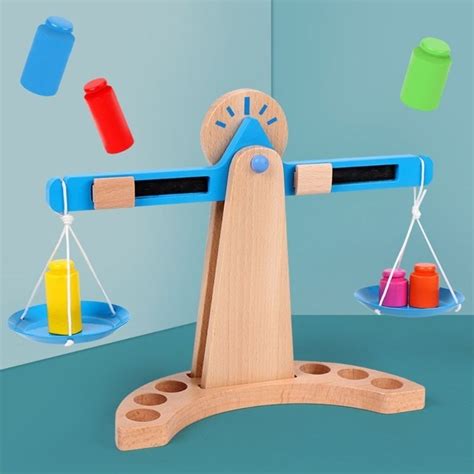 Balanza Equilibrio Pesos Madera Didactico Montessori Xz 120 Cuotas