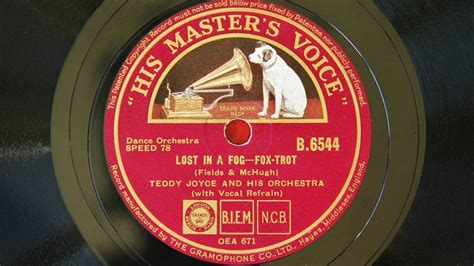 Teddy Joyce And His Orchestra Lost In A Fog 1934 Youtube