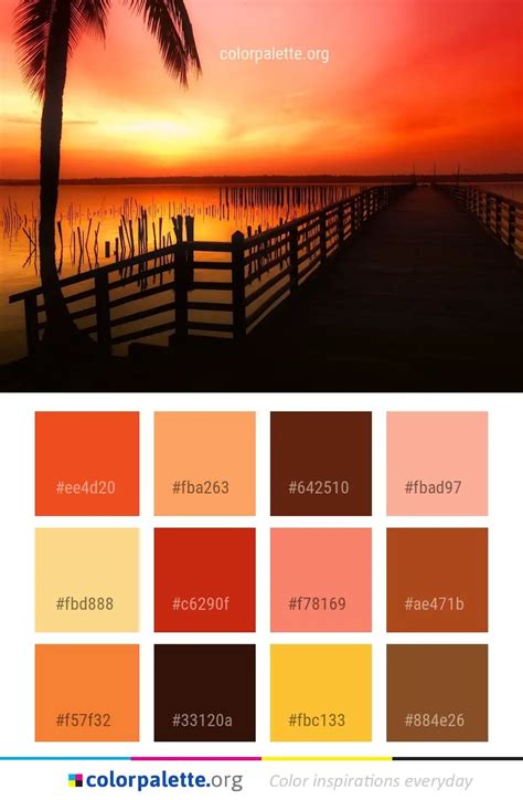 Sunset Sunrise Sky Color Palette | colorpalette.org