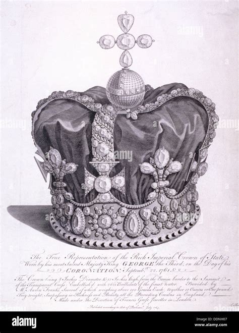 Imperial crown of state worn by King George III on his coronation, 1763 ...