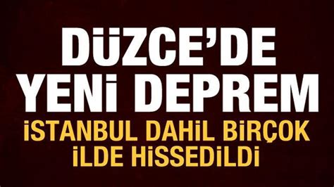 Son Depremler D Zce De Deprem Stanbul Da Da Hissedildi Haber G Ncel