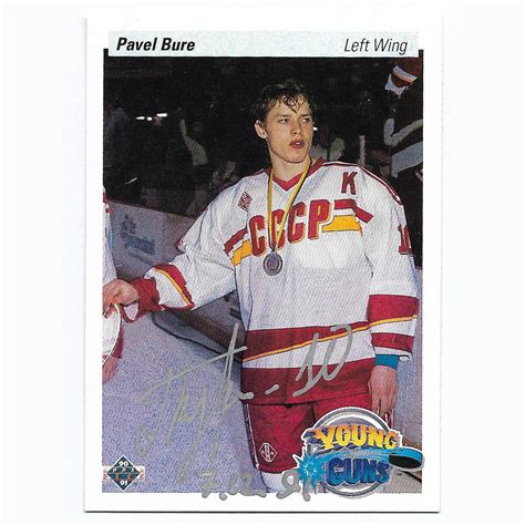 Pavel Bure Autographed 1990 91 Upper Deck Hockey Rookie Card Nhl Auctions