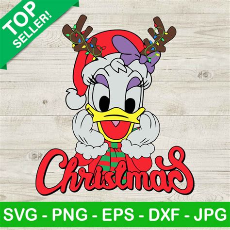 Daisy Duck Christmas SVG Disney Daisy SVG Merry Christmas SVG