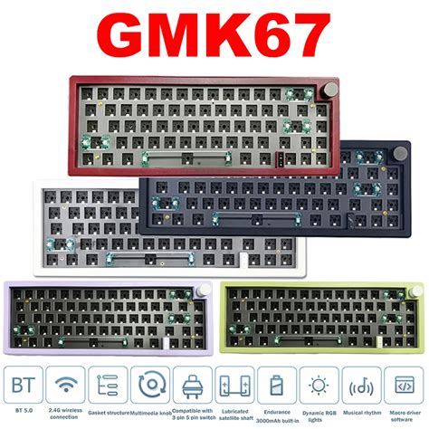 GMK67 Hot Swappable Mechanical Keyboard Gasket Kit RGB Backlit