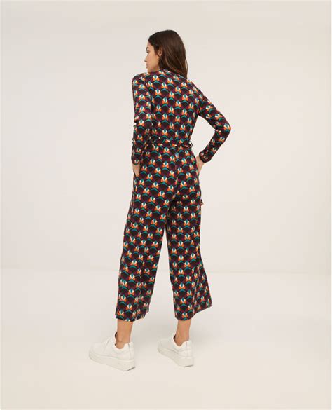 Surkana Collared Jumpsuit Maroon Stick And Ribbon