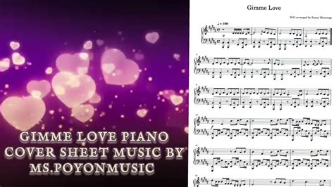 Gimme Love Sia Piano Cover Sheet Music Youtube