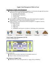 Supply Chain Management Midterm Exam 2 Docx Supply Chain Management