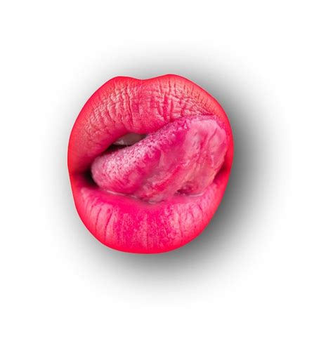 Labios Sensuales Labios Sobre Fondo Blanco Aislado Trazado De Recorte